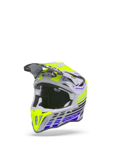 Buy Airoh Strycker Shaded Yellow Gloss Motocross Helmet (S) in UAE