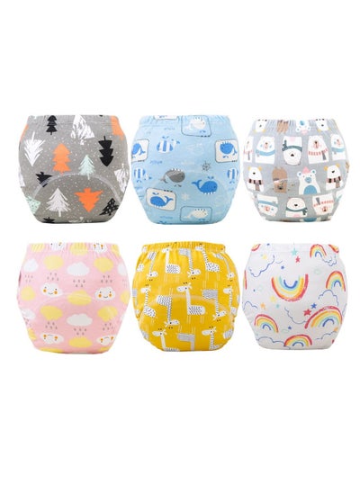 اشتري Baby Potty Training Pants,6 Packs Toddler Potty Training Pants Cotton Reusable Toddlers Underpants Baby BoysGrils في السعودية