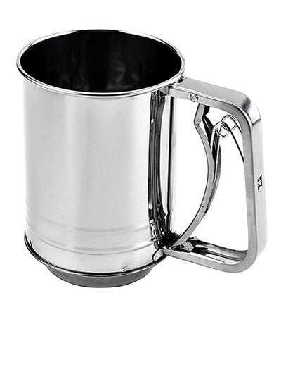 اشتري Flour Sifter for Baking Stainless Steel 3 Cup Double Layers Sieve with Hand Press Design for Powered Sugar في السعودية