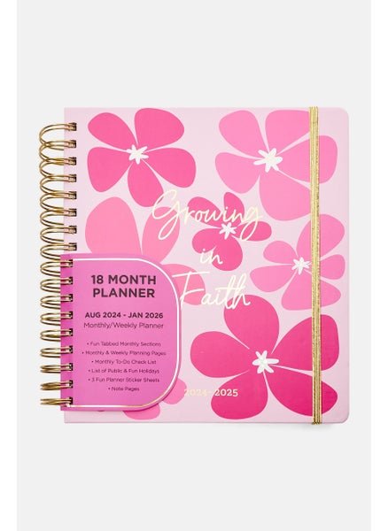 اشتري 18 Month Chunky Agenda Planner, Pink في الامارات