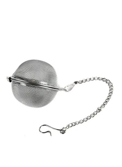 Buy Durable Fine Mesh Strainer Tea Ball With Chain Filter Stainless Steel Strainer To Brew Loose Leaf Tea Spices & Seasonings in UAE