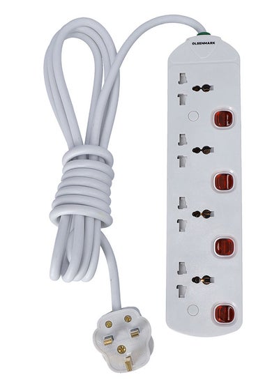 Buy Extension Socket, 4 Way - 3 M Power Extension Socket Cord OMES1811 in UAE