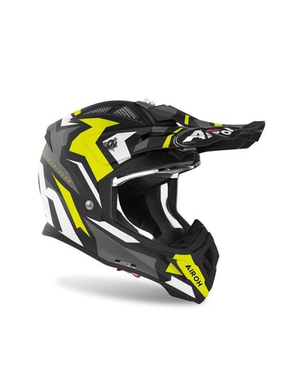 Buy AIROH AVIATOR ACE SWOOP YELLOW MATT HELMET 2023 in UAE