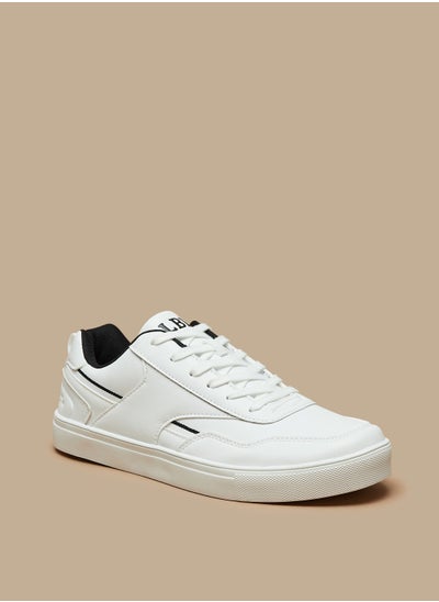 Buy Paneled Casual Sneakers with Lace-Up Closure in UAE