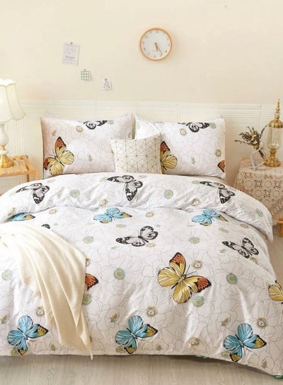 Buy Single Size Bedding Set, Floral with Monarch Butterfly Design in UAE