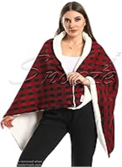 اشتري Caro wearable blanket, dark red في مصر