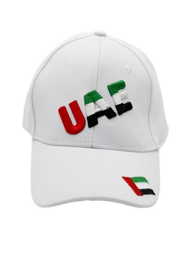 Buy UAE Cap For Celebrating National Day UAE Flag Logo Design Cap For Men And Women in UAE
