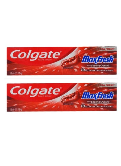 Buy Colgate Pack Of 2 Max Fresh Crystal Spicy Toothpaste 100ml in Saudi Arabia