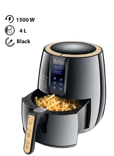 Buy Air Fryer, 4L/1.2Kg Capacity, 1500W, Touch Screen, Rapid Hot Air Circulation For Frying, Grilling, Broiling, Roasting, And Baking 4 L 1500 W AF400-B5 Black in UAE