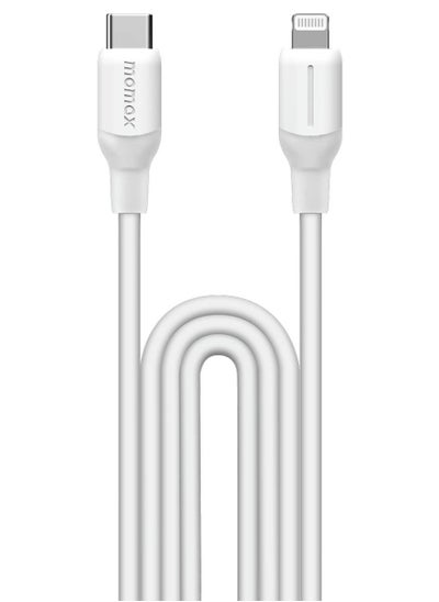 Buy 1-Link Flow [35W] USB-C to Lightning Cable 1.2 meter [MFI Certified] Fast Charge PD 3.0 - White in UAE