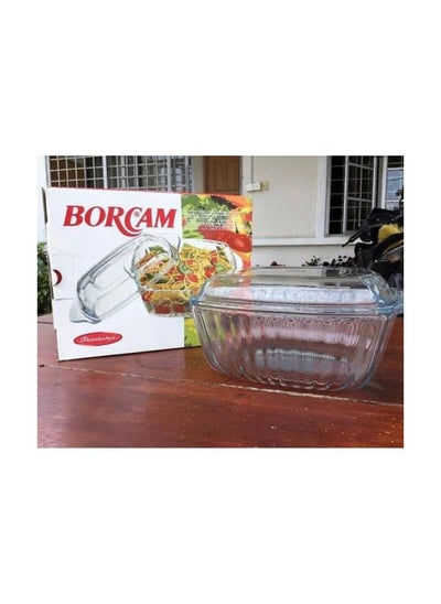 Buy Brocam Pyrex Glass Cookware Set with Heat-Resistant Lid, 2 Sizes, Made in Turkey in Egypt