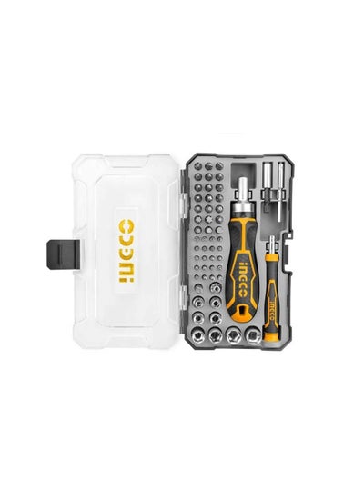 اشتري Ingco HKSDB0558 Screwdriver Bit Set with Ratchet Handle - 55 Pieces في مصر