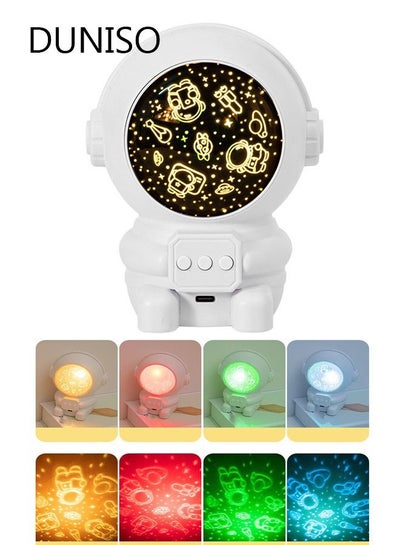 Buy Creative Baby Star Light Rotating Astronaut Projector Lamp Night Light With Music Kids Room Decor in UAE