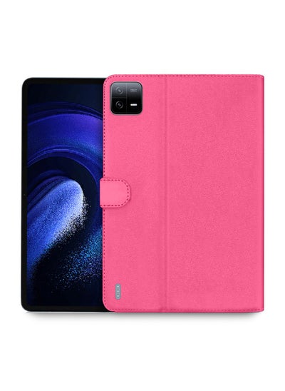 Buy PU Leather Magnetic Closure Flip Case Cover For Xiaomi Pad 6 / Pad 6 Pro 11 Inch 2023 Pink in UAE