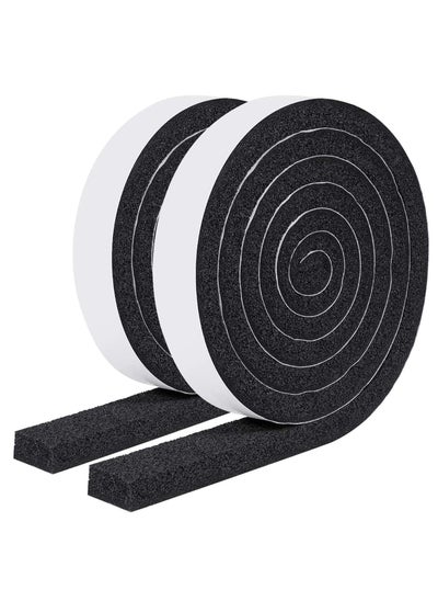 اشتري Weather Stripping 1 Inch W X 1/2 Inch T Foam Insulation Strips High Resilience Total Length 13 Feet (6.5 ft x 2 Rolls) في السعودية