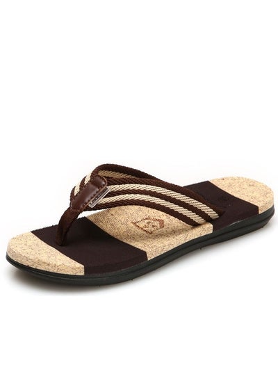 اشتري Men/Women New Beach Flip-Flops Brown في الامارات