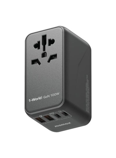 Buy MOMAX 1WORLD 100W GAN 4 PORTS AC TRAVEL CHARGER- Black in Egypt