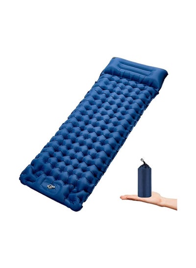 Buy Single Camping Sleeping Pad Inflatable Camping Pad Ultralight Sleeping Mat with Pillow for Camping Hiking Traveling Durable & Waterproof in UAE