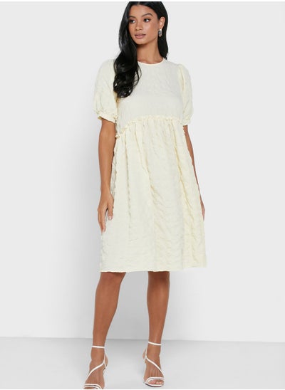 Buy Puff Sleeve Dress in Saudi Arabia