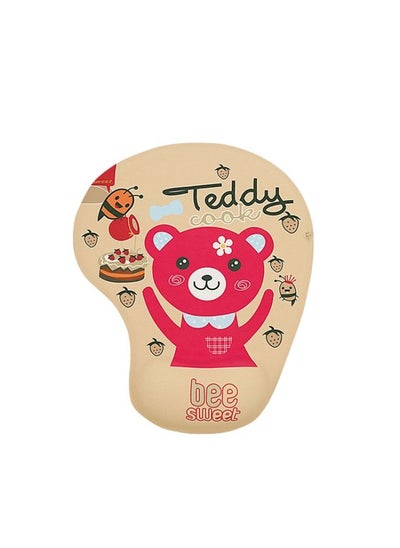 اشتري 2 PCS Silicone Comfortable Padded Non-Slip Hand Rest Wristband Mouse Pad, Colour: Red Bear في السعودية