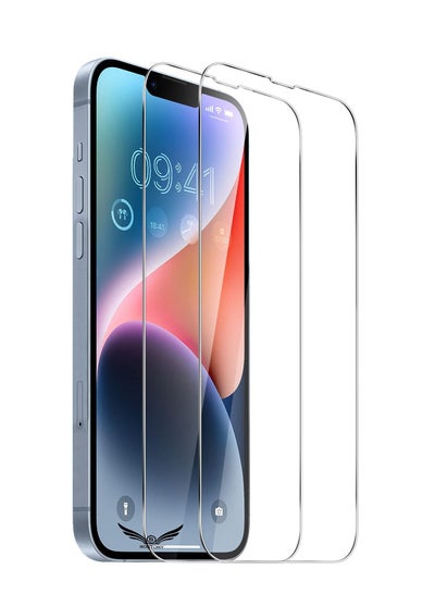 Buy Pack of 2 Screen Protector for 14 Plus/13 Pro Max (6.7 inch) Premium HD Clear Tempered Glass Anti-Scratch Anti-Fingerprints Bubble-Free Ultra Resistant Compatible with Apple iPhone 14 Plus/13 Pro Max in UAE