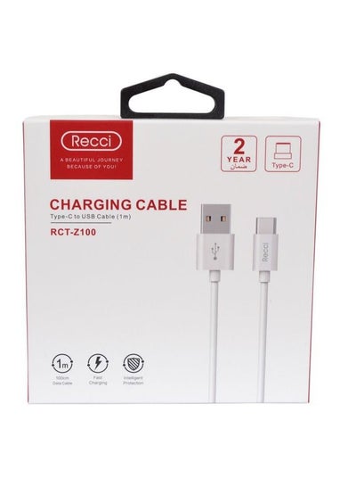 Buy white type c data sync and charging cable in Saudi Arabia
