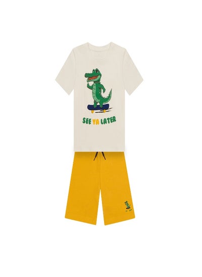 اشتري Greentreat Boys Organic Cotton Loungewear Set في السعودية