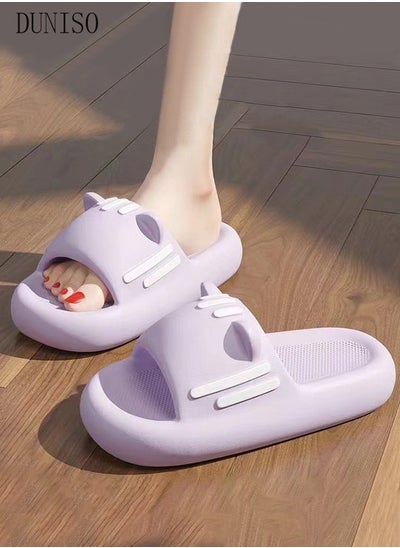 Buy Slippers for Women Quick Drying Slide Sandal with Thick Sole Non-Slip Soft Shower Slippers Open Toe Spa Bath Pool Gym House Sandals for Indoor & Outdoor in Saudi Arabia