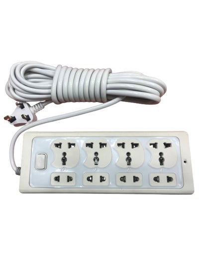 Buy 3-Pin Multipurpose Power Socket Extension With 4 Sockets, 5 metre wire in UAE