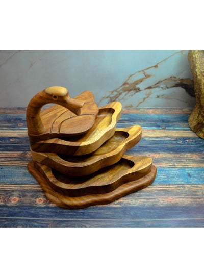 اشتري نحت على شكل بطة صناعة يدوية من الخشب الصحي الوان طبيعية 100% في مصر