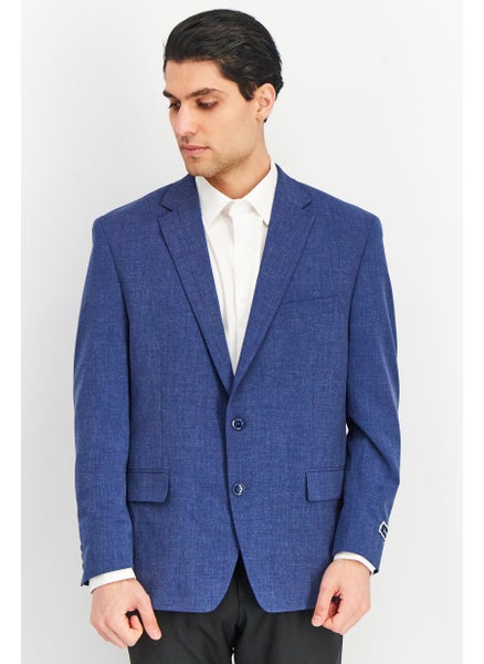 Buy Men Regular Fit Solid Blazer Jacket, Blue in Saudi Arabia