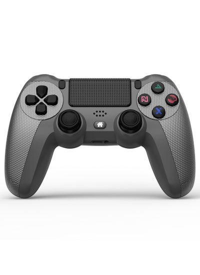 Buy Wireless Controller Gamepad for PS4/PS4 Slim/PS4 pro/PC with USB Charge Cable with Dual Vibration, Clickable Touchpad, Audio Function, Light Bar and Anti-Slip (Grey) in Saudi Arabia