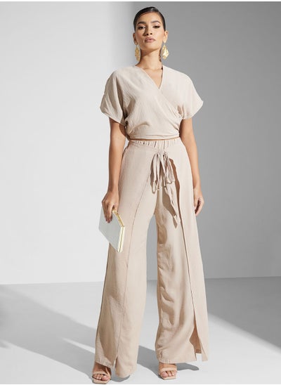 Buy Surplice Neck Jumpsuit in UAE