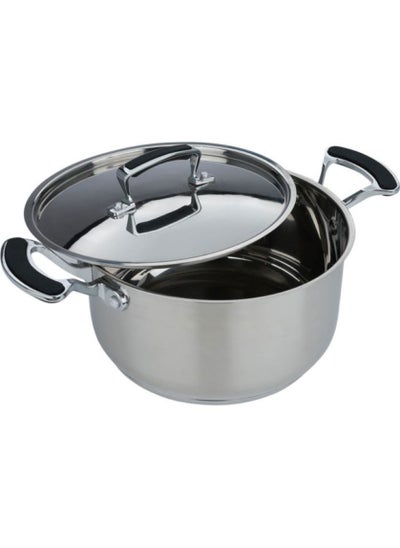 Buy Steel pot with silicone handle, 24 cm in Saudi Arabia