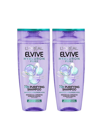 Buy Elvive Hyaluron Pure Shampoo 400ml x 2 in UAE