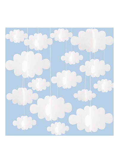 Buy 16 Pcs 3D Hanging Cloud Decorations for Ceiling - Artificial Cloud Ornaments and Wall Decor - Imitation Cloud Props for Creative Home Decoration in UAE