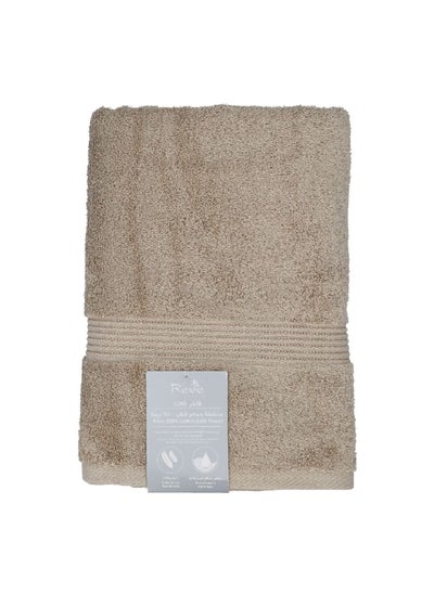 Buy Pima Luxurious Cotton Highly Absorbent Bath Towel Light Brown 70 x 140 cm in Saudi Arabia