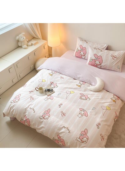 اشتري 4-Piece My Melody Cotton Comfortable Set Fitted Sheet Set Children'S Day Gift Birthday Gift في السعودية