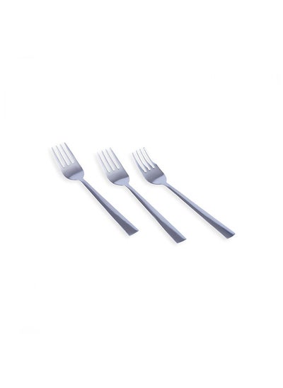 اشتري Filza Set Of 3 Dinner Fork -Chrome في الامارات