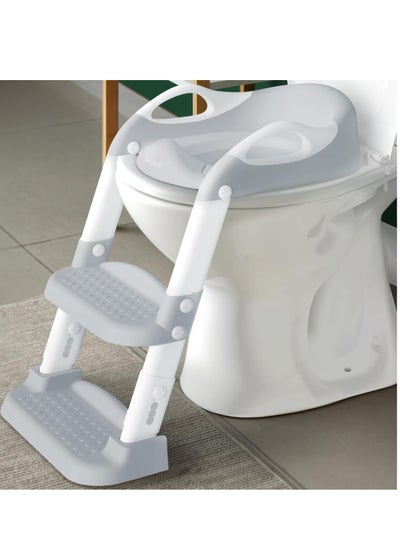 Buy Potty Training Ladder - Soft Cushioned Seat, Adjustable Height, Collapsible, Non-Slip with Splash Guard in UAE