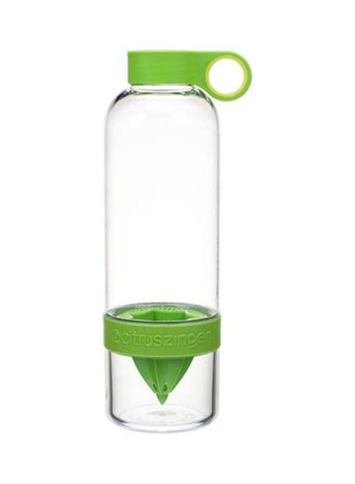 Buy Fruit Strainer Bottle Clear/Green 0.82L in Saudi Arabia