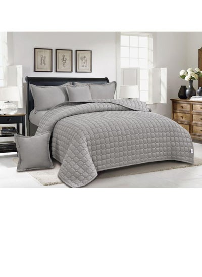 Buy Double comforter set, compressed mattress, consisting of 6 pieces, polyester comforter, size 230 by 250 cm in Saudi Arabia