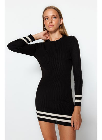 اشتري Brown Mini Sweater Dress With Striped Hem TWOAW20EL1274 في مصر