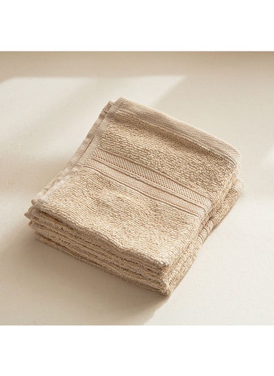 اشتري Essential 4-Piece Carded Face Towel Set 30 x 30 cm في الامارات