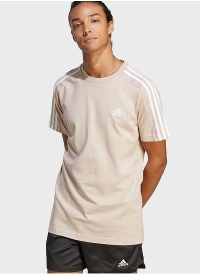 Buy 3 Stripe Essential Single Jersey T-Shirt in UAE