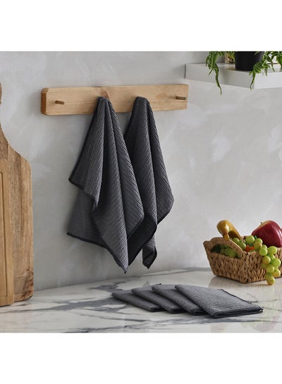 Buy Bristol 6-Piece Recycled Microfibre Kitchen Towel Set 48x40 cm in Saudi Arabia