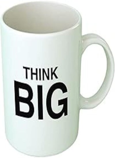 Buy Think Big Ceramic Mug - White/Black print_10205 in Egypt