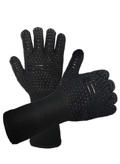 Buy BBQ Oven Gloves Black in UAE