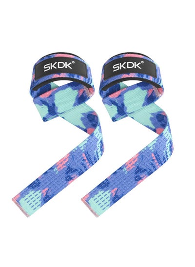 Buy 1 Pair Lifting Straps Deadlift Gym Wrist Straps Weightlifting With Neoprene Cushioned Wrist Padded And Anti-Skid Silicone For Weightlifting Bodybuilding Xfit Strength Training in UAE