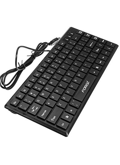 Buy FOREV FV-65S Keyboard Mini Silent Office Comfort keyboard USB Wired – 83 Slim chocolate keycap – Arabic / English | Black in Egypt